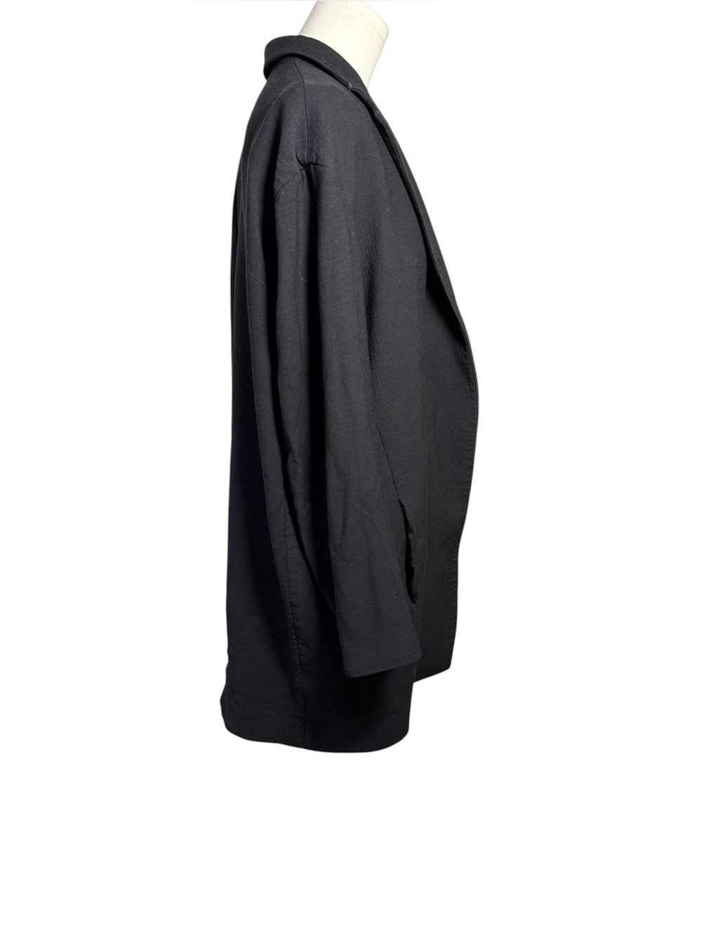 Vince Compact Blazer Coat Black Oversized Wool Blend Size Medium - Picture 4 of 10